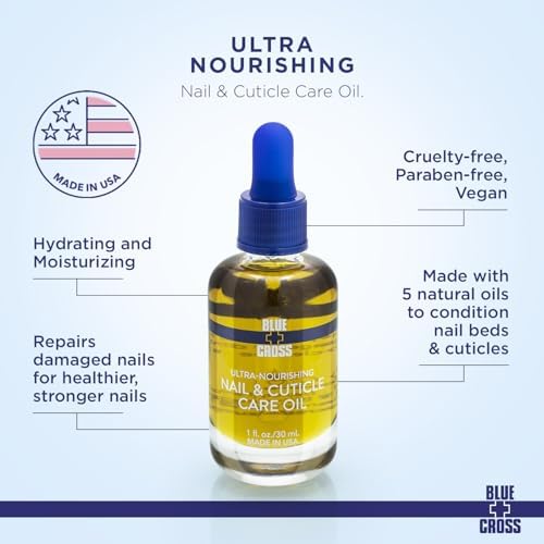 Blue Cross Nail & Cuticle Care Oil, Moisturizing, Made in USA, 1 floz/30mL - Image 4
