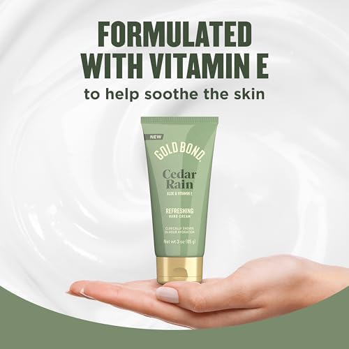 Gold Bond Hand Cream, Cedar Rain Refreshing Hand Cream with Aloe Vera to Refresh Skin and Vitamin E to Help Soothe the Skin, Comforting Cedar Rain Scent, 12 Ounce (Pack of 6) - Image 5