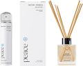 Doctor Aromas Aroma Set Essential Oil Natural Reed Aroma Wood Sticks Diffuser Glass Set – Elegant Scent for Home, Room or Bathroom, Décor, and Fresh Air Fragrance Aromatherapy Gift (Peace)