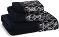 Zahari Home Sinatra Modern Bathroom Towel Set 3 Piece Towel Bath Towel, Hand Towel and Wash Towel Luxury Contemporary Decor Bling Black Bath Towel Sets Soft, Plush and Highly Absorbent by ZahariHome