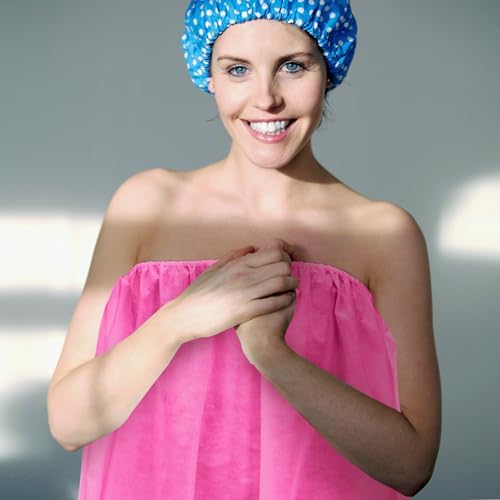 Janmercy 32 Pcs Disposable Spa Wraps for Women with Adjustable,Pink - Image 6