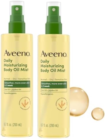 Aveeno Daily Moisturizing Body Oil Mist, Twin Pack, 2 x 6.7 fl. oz by Aveeno