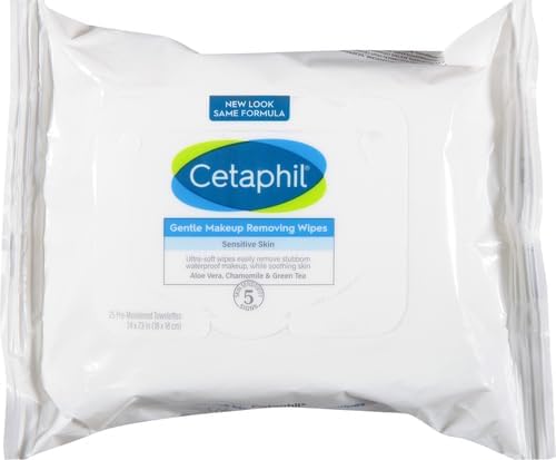 Cetaphil Gentle Makeup Removing Face Wipes,Daily Cleansing Facial Towelettes Gently Remove Makeup,Fragrance and Alcohol Free,25 Count (Pack of 12) - Image 2