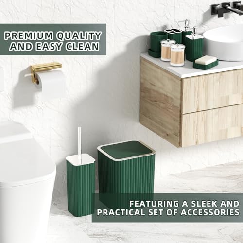 XLHOMO Bathroom Accessories Set - 10PC Gorgeous Green Bathroom Set - Image 5