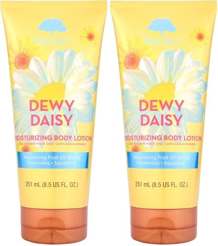 Tree Hut Dewy Daisy Moisturizing Body Lotion, Ceramide and Squalene Formula Helps Protect Skin, Long-lasting Hydration Leaves Skin Feeling Soft & Moisturized, 8.5 fl oz. (Pack of 2) by TreeHut