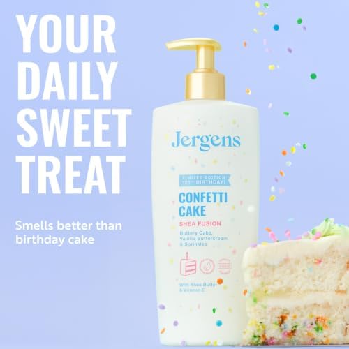 Jergens Shea Fusion Confetti Cake Body Lotion, Shea Butter, 14 fl oz - Image 4