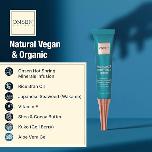 ONSEN Secret Nail Reboot Duo - Treatment for Damaged Nails - Natural Nail Care & Cuticle Repair - Visible Results For Perfect Nails, Cuticle Conditioner Cream 15ml & Nail Reboot Oil 10ml - Image 4