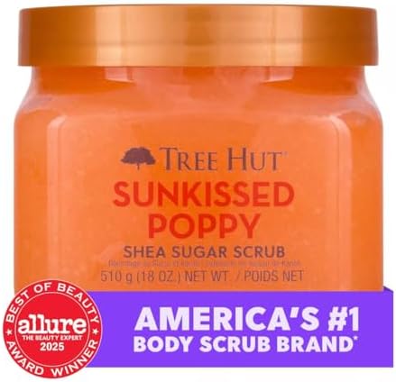 Tree Hut Shea Sugar Scrub, Sunkissed Poppy, 18 oz - Image 3