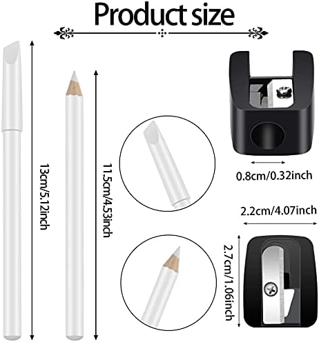 Maitys 2 Pcs White Nail Pencil with Sharpener, Under Nail French Manicure - Image 2