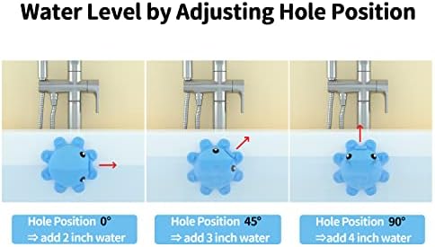 Bathtub Overflow Drain Cover Tub - Silicone Bathroom Overflow Drain Cover, Bath Tub Overflow Cover, Bathroom Spa Accessories, Adds Inches of Water for Deeper&Warmer Bath，Blue - Image 5
