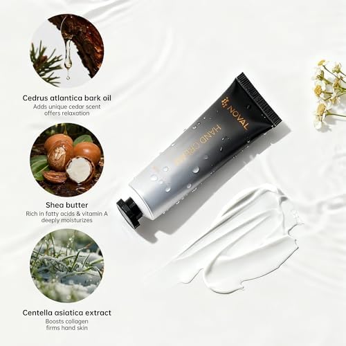 NOVAL Men's Hand Cream & Roll-On Cuticle Oil Set, Cedar Scent - Image 5