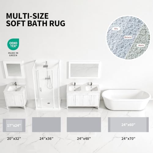 ILANGO Bathroom Rugs 70" × 24", Extra Soft Absorbent Microfiber Bath Rugs - Image 4
