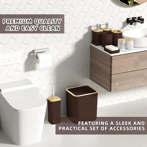 XLHOMO Bathroom Set - 25PC Brown Bathroom Set with Shower Curtain and Rugs - Image 5