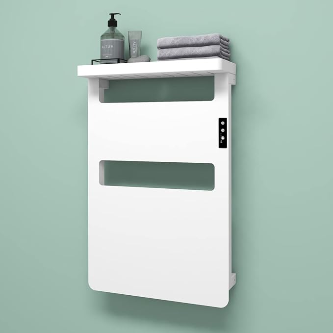 Towel Warmer with Timer for Bathroom, Towel Warmer Rack with Top Shelf, Heated Towel Rack Wall Mounted, Electric Towel Warmer, Towel Heater, Bath Towel Dryer, Hardwired or Plug-in - 28x18 inch