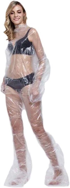 ZMDREAM Disposable Plastic Body Wraps Unisex PE Sauna Bath Suit for Far Infrared Full Body Coverage