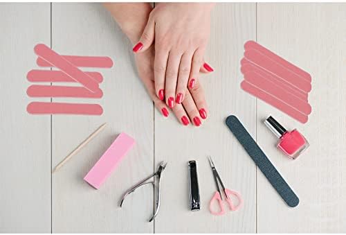 Mini Nail Files Bulk (100 Pcs), Double Sided Emery Board Nail File for Nature Nails, Manicure Tool Set Disposable Colorful Nail File for Home Salon Use Travel Size Men Women Kids Wood Board - Image 5