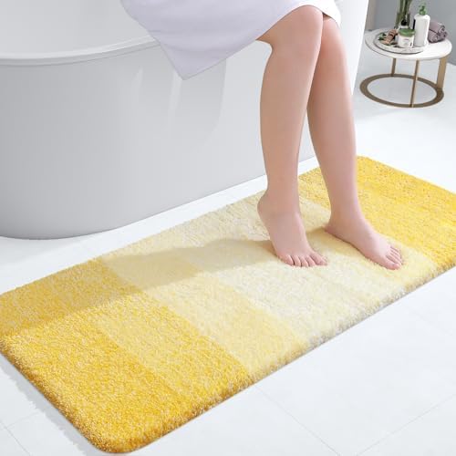 OLANLY Bathroom Runner Rug 47x20, Extra Soft Absorbent Microfiber Bath Rugs by OLANLY