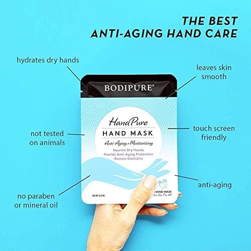 Bodipure HandPure 12pk Anti-Aging K-Beauty Moisturizing Spa Treatment Mask - Image 4