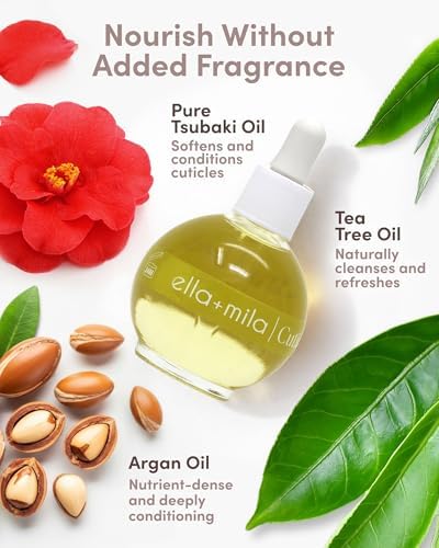 ella+mila Cuticle Oil for Nails - Tsubaki & Argan, Vegan, 2.3 fl oz - Image 3
