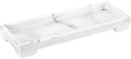 Luxspire Vanity Tray, Bathroom Toilet Tank Storage Tray, Resin Kitchen Sink Trays, Vanity Countertop Organizer for Candles Soap Towel Perfume Holder Decor Jewlery Dish, Marble Style -S- Gravel White