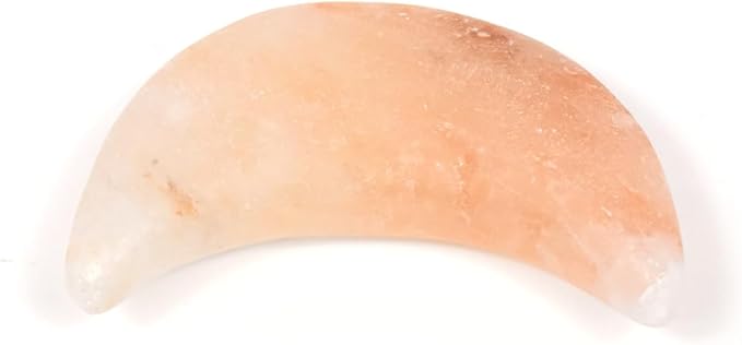 Moon Shape Himalayan Salt Massage Stones Hot Massage Cold Massage Stones Set Warm Rocks Kit for Facial SPA