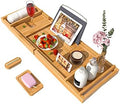 Bath Caddy Tray for Bathtub - Bamboo Adjustable Organizer Tray for Bathroom with Free Soap Dish Suitable for Luxury Spa or Reading by Bamfan