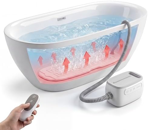 Upgraded Constant Temperature Bubble Bath Mat,Home Bathtub Massage Mat by MISSOLO