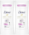 Dove Advanced Care Invisible Antiperspirant Deodorant Stick No White Marks on 100 Colors Clear Finish 48-Hour Sweat and Odor Protecting Deodorant for Women 2.6 oz (Pack of 2) by Dove