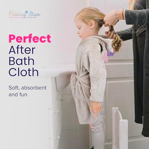 Rising Star Baby Toddler Robe Or Kids Robe for Girls and Boys - Kids & Baby Bath Robe Spa Set with Washcloth or Slippers - Image 2