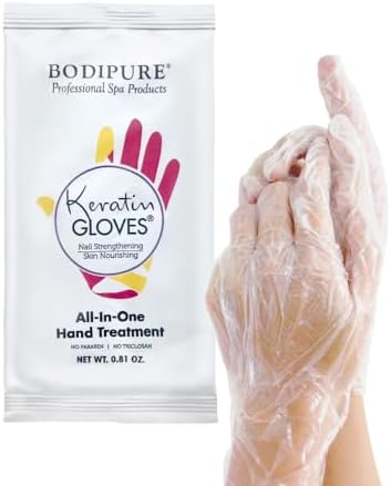 Bodipure Keratin Hand Mask 50pk, Deep Moisturizing for Dry Hands, Nail Care - Image 2