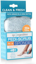 Spongables Pedi Scrub Foot Exfoliating 20+ Wash Sponge, Clean & Fresh, 1 Count by Spongeables