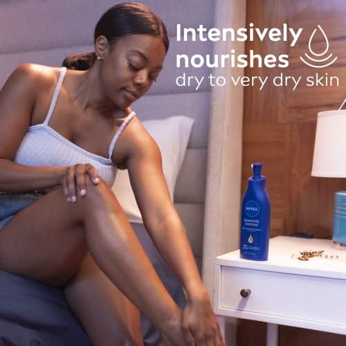 NIVEA Essentially Enriched Body Lotion for Very Dry Skin with Hyaluronic Acid, Almond Oil and Deep Nourishing Serum, 72-Hour Body Moisturizer, 16.9 Fl Oz Pump Bottle (Pack of 2) - Image 6