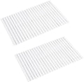 Bath Mat Bathroom Rugs Floor Wood Shower Bathtub Waterproof Non Slip Grey Accessories 16x24 Inch Easy to Clean, 4 pcs by Fovlaurs