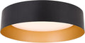 Bargeni Flush Mount Ceiling Light,12.5 inch LED Ceiling Light Fixture,Matte Black with Gold Inside,3000K/Warm White/18W(100w Equiv.),Dimmable Outdoor Lighting Fixtures Ceiling for Bedroom and Hallway