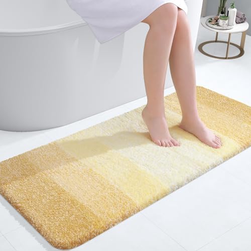 OLANLY Bathroom Runner Rug 47x20, Extra Soft Absorbent Microfiber Bath Rugs by OLANLY