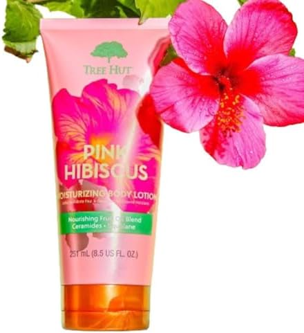 Tree Hut Pink Hibiscus Moisturizing Body Lotion, Ceramide and Squalene Formula Helps Protect Skin, Long-lasting Hydration Leaves Skin Feeling Soft & Moisturized, 8.5 fl oz. (Pack of 2) - Image 2