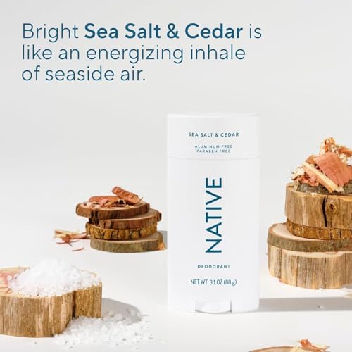 Native Natural Deodorant & Body Wash Bundle for Men Contains Naturally Derived Ingredients, Sea Salt & Cedar Scent, 2.65 oz & 18 oz (Pack of 2) - Image 7
