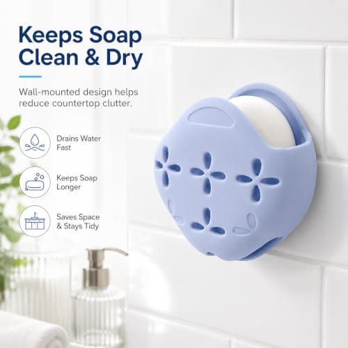 2-Pack Silicone Shower Steamer Holder with Suction Cups, 3.28 Inch Tray Set - Image 6