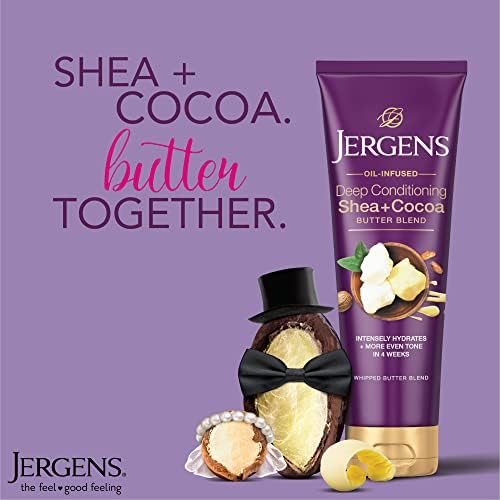 Jergens Shea and Cocoa Whipped Body Butter Lotion, Tone Enriching Hand And Body Lotion for Dry Skin, with Vitamins B3 & E, 8.5 Oz (Pack of 5) - Image 4