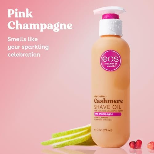 eos Cashmere Shave Oil- Pink Champagne, Moisturizing Shea Butter, 6 fl oz - Image 2