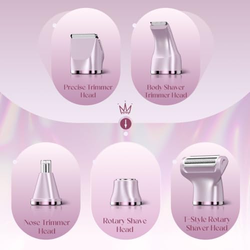 Risina 5-in-1 Bikini Trimmer for Women, Self Care Gifts, Full Body Shaver - Image 5