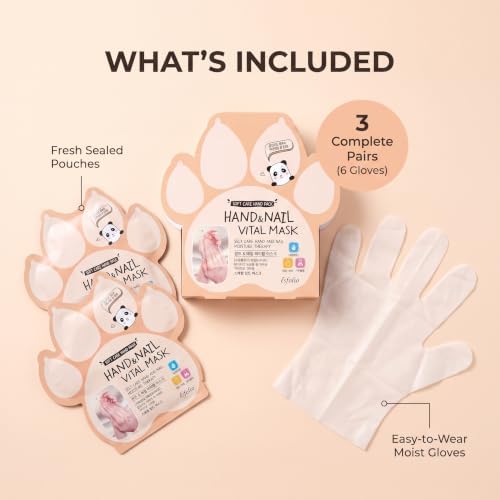 Esfolio Hand & Nail Vital Mask 3 Pairs Moisturizing Hand Care Gloves Nourishing Skin Comfort Support Softening Conditioning Care Korean Skincare Inspired Hand Treatment Mask - Image 3