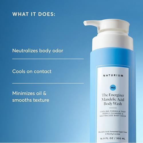 Naturium The Energizer Body Wash, Cooling & Refreshing Formula with Mandelic Acid, Deeply Cleanses & Neutralizes Body Odor, 16.9 oz (Pack of 4) - Image 4