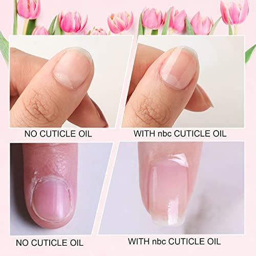 Cuticle Oil Set - 6pcs with Flowers, Vitamin E for Nail Repair & Strengthening - Image 4