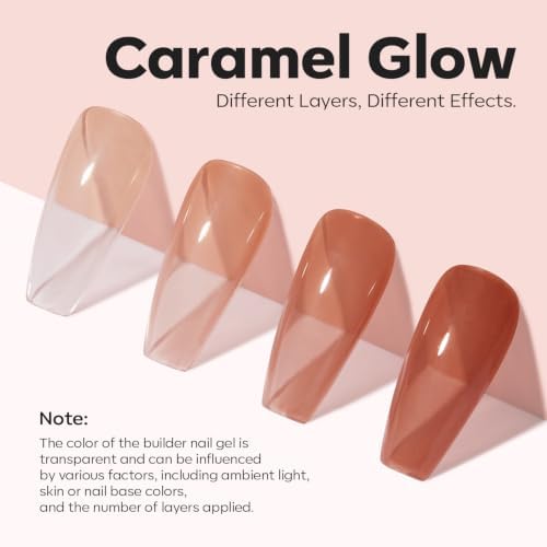 modelones Nail Strengthener Hardener, Cinnamon Milk Brown Nail Polish - Image 2