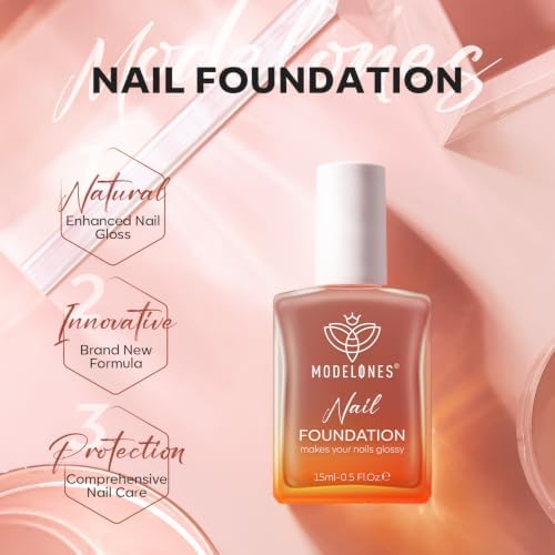 modelones Nail Strengthener Hardener, Cinnamon Milk Brown Nail Polish - Image 7