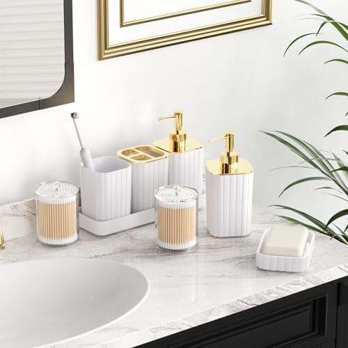 XLHOMO Bathroom Accessories Set - Gorgeous White Bathroom Set - Image 4