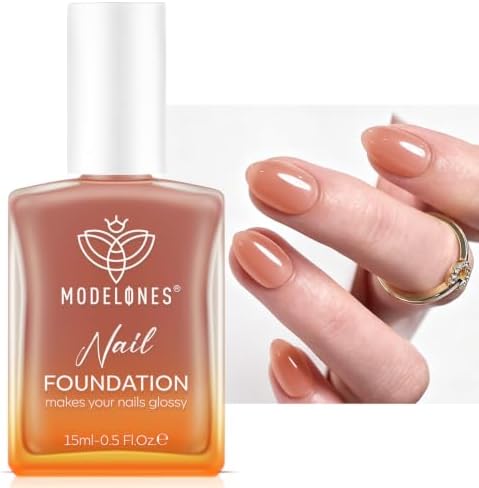 modelones Nail Strengthener Hardener, Cinnamon Milk Brown Nail Polish by MODELONES