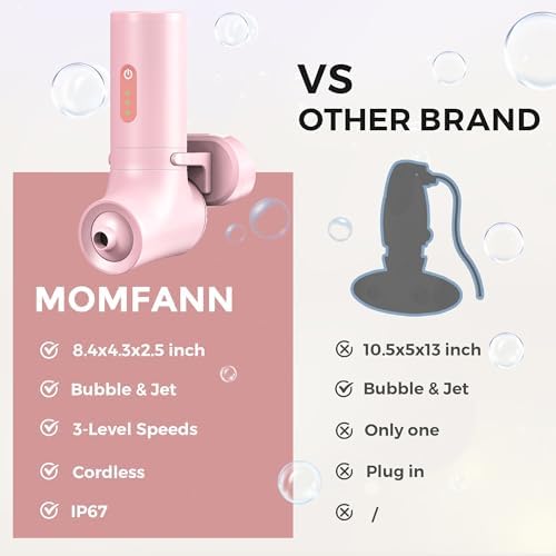 MOMFANN Bath Jets for Tub, Portable Jet Spa for Bathtub, Bubble/Jet Mode, 3-Level Adjustable, Idea Gift Bath Spa for Gifts for Women (Powder Pink) - Image 6