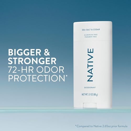 Native Natural Deodorant & Body Wash Bundle for Men Contains Naturally Derived Ingredients, Sea Salt & Cedar Scent, 2.65 oz & 18 oz (Pack of 2) - Image 3